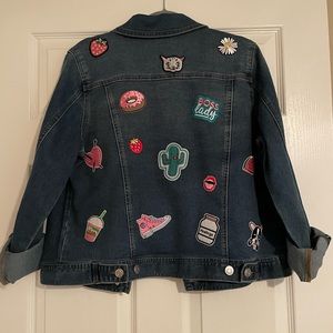 One of a kind upcycled denim jacket